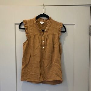 J. Crew Factory Ruffle Sleeve Tank - Size XS